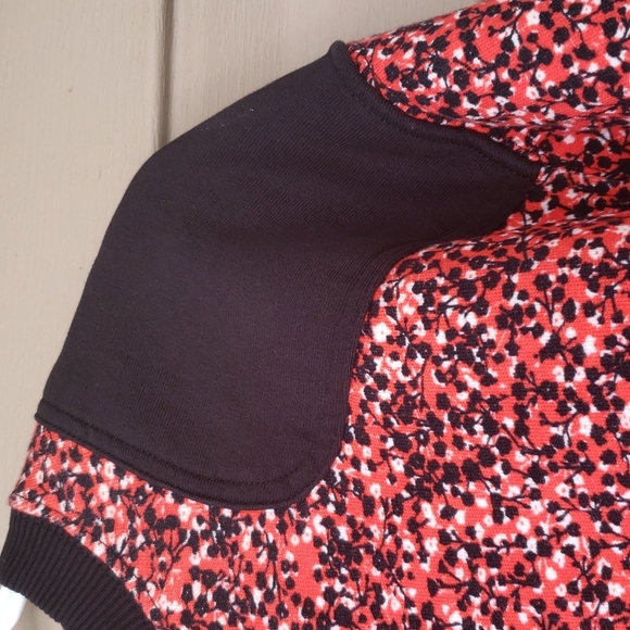 Rebecca Minkoff | Sara Ditsy Floral Sweater 1/4 zip - Picture 4 of 9